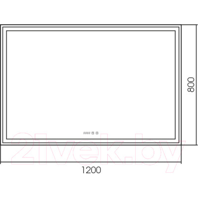 Зеркало Silver Mirrors Ливия 120x80 / LED-00002346