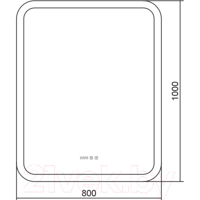 Зеркало Silver Mirrors Стив 80x100 / LED-00002827