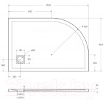 Душевой поддон BelBagno TRAY-MR-UNO-RH-120/80-550-35-W-R