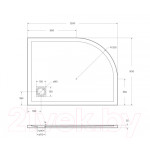 Душевой поддон BelBagno TRAY-MR-UNO-RH-120/90-550-35-W-R