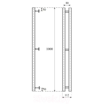 Полотенцесушитель водяной Маргроид Inaro 100x8