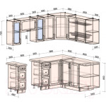 Кухонный гарнитур Интерлиния Тренд 1.7x2.2 правая