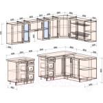 Кухонный гарнитур Интерлиния Тренд 1.7x2.7 правая