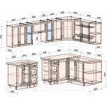 Кухонный гарнитур Интерлиния Тренд 1.7x2.8 правая