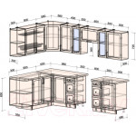 Кухонный гарнитур Интерлиния Тренд 1.7x2.7 левая