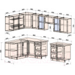 Кухонный гарнитур Интерлиния Тренд 1.7x2.9 левая