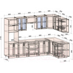 Кухонный гарнитур Интерлиния Тренд 1.88x3.0 ВТ правая