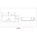 Умывальник Abber Rechteck AC2204MDG