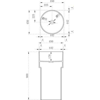 Умывальник Abber Kristall AT2701Aquamarin-H