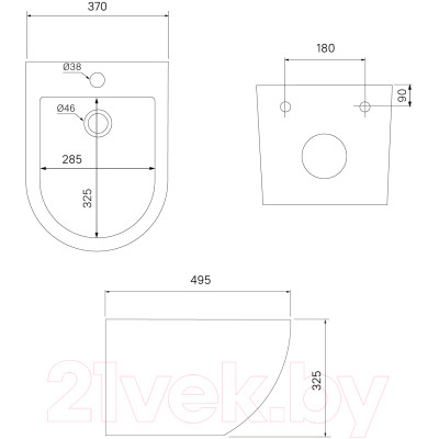 Биде подвесное IDDIS Blanco BLARB02i82