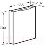 Шкаф с зеркалом для ванной Roca Oleta 60 / A857646501