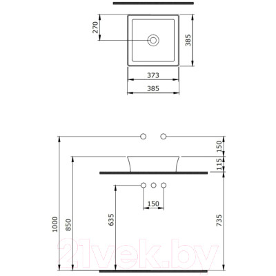 Умывальник Berges Ego SL 181070