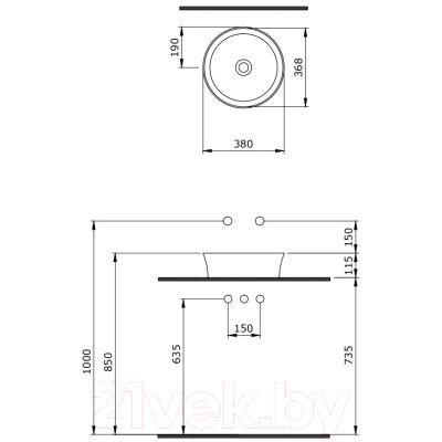 Умывальник Berges Ego SL 181271