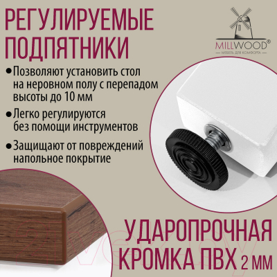 Обеденный стол Millwood Шанхай 160x80x75