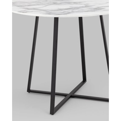 Обеденный стол Stool Group Дакота 100x100 / FDC8004 wh/marble