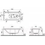 Ванна акриловая VitrA Optimum Neon 150x70 / 64560001000