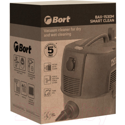 Профессиональный пылесос Bort BAX-1530M-Smart Clean