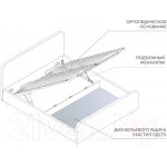 Полуторная кровать Мебельград Севилья с подъемным ортопедическим основанием 140x200