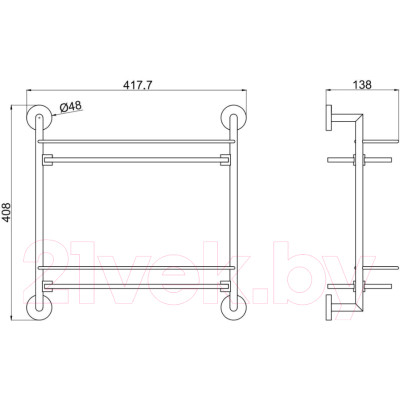 Полка для ванной Allen Brau Priority 6.31015-MG / 323767