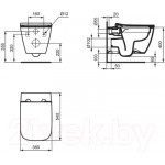 Унитаз подвесной Ideal Standard I.life B WW966066 + T500301 / T533001