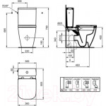 Унитаз напольный Ideal Standard I.Life S T500001 + T473501 + T532901