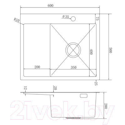 Мойка кухонная Mixline Pro 552927