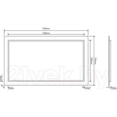 Зеркало Roxen Irida Long 510185-120