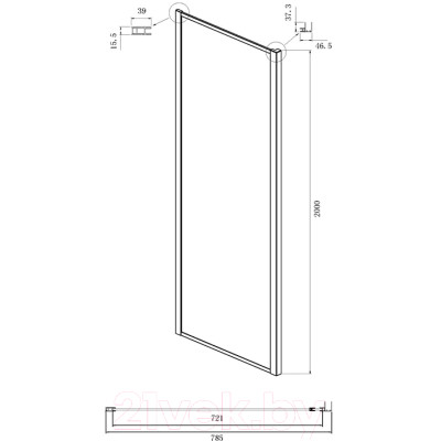 Душевой уголок Ambassador Forsa 100x80x200 / 17021116AX-80AX