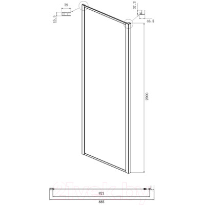 Душевой уголок Ambassador Forsa 100x90x200 / 17021116AX-90AX