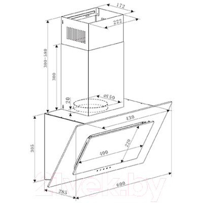 Вытяжка наклонная Making Oasis Everywhere ND-60W