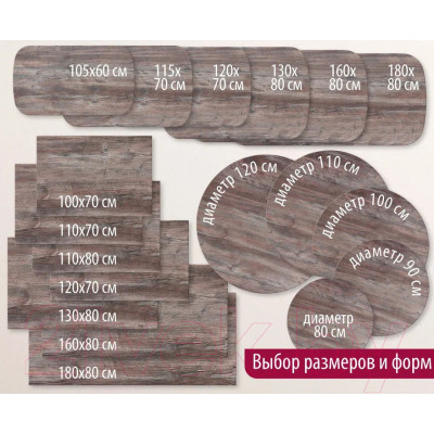 Столешница для стола Millwood ПФ 180x80x3.6