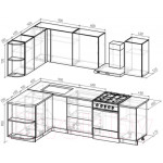 Кухонный гарнитур Интермебель Микс Топ-11 1.9x1.5м левая