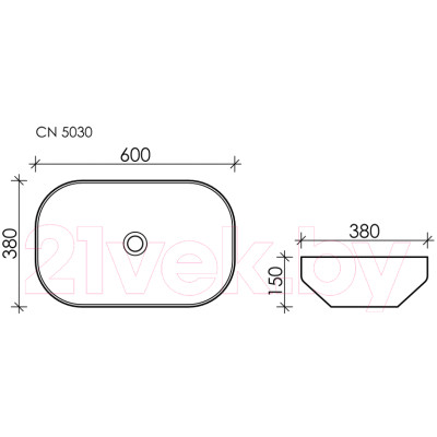 Умывальник Ceramica Nova Element CN5030