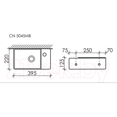 Умывальник Ceramica Nova Element CN5045MB