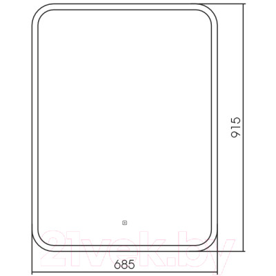 Зеркало Silver Mirrors Стив ТХ 68.5x91.5 / LED-00002893