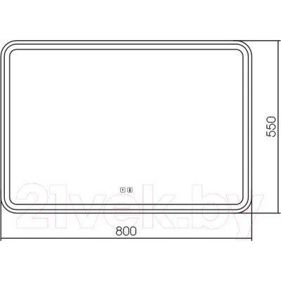 Зеркало Silver Mirrors Давид RGB 80x55 / LED-00002890