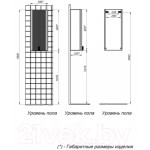 Шкаф-полупенал для ванной Briz Бьянко 35 L / 106 10-08035-00 01 БЕЛ