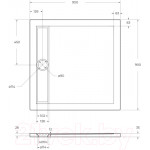 Душевой поддон BelBagno TRAY-BB-DUE-A-90-4-W0