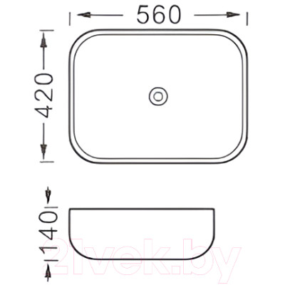 Умывальник Aquatek AQ5526-MB