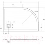 Душевой поддон BelBagno TRAY-MR-UNO-RH-120/80-550-35-W-R-CR