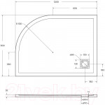 Душевой поддон BelBagno TRAY-MR-UNO-RH-120/90-550-35-W-L-CR