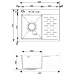 Мойка кухонная РМС MRK-6350BL-L