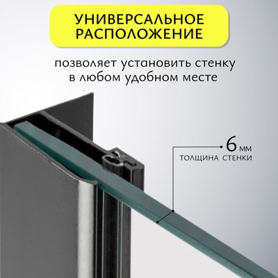 Душевая стенка Saniteco Walk-In SN-W6TB90