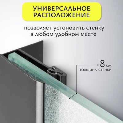 Душевая стенка Saniteco Walk-In SN-W8MB90