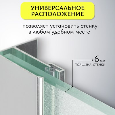 Душевая стенка Saniteco Walk-In SN-W6MC80