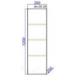 Шкаф-полупенал для ванной Aqwella Анкона / An.05.35/VT