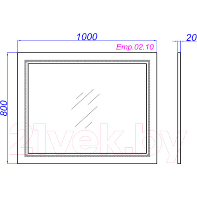 Зеркало Aqwella Империя / Emp.02.10/W