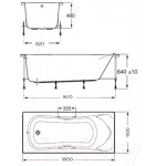 Ванна акриловая Roca BeCool 180x90 / ZRU9307685