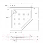 Душевой поддон BelBagno TRAY-BB-P-90-15-W