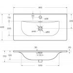 Умывальник BelBagno BB-8099-3-80